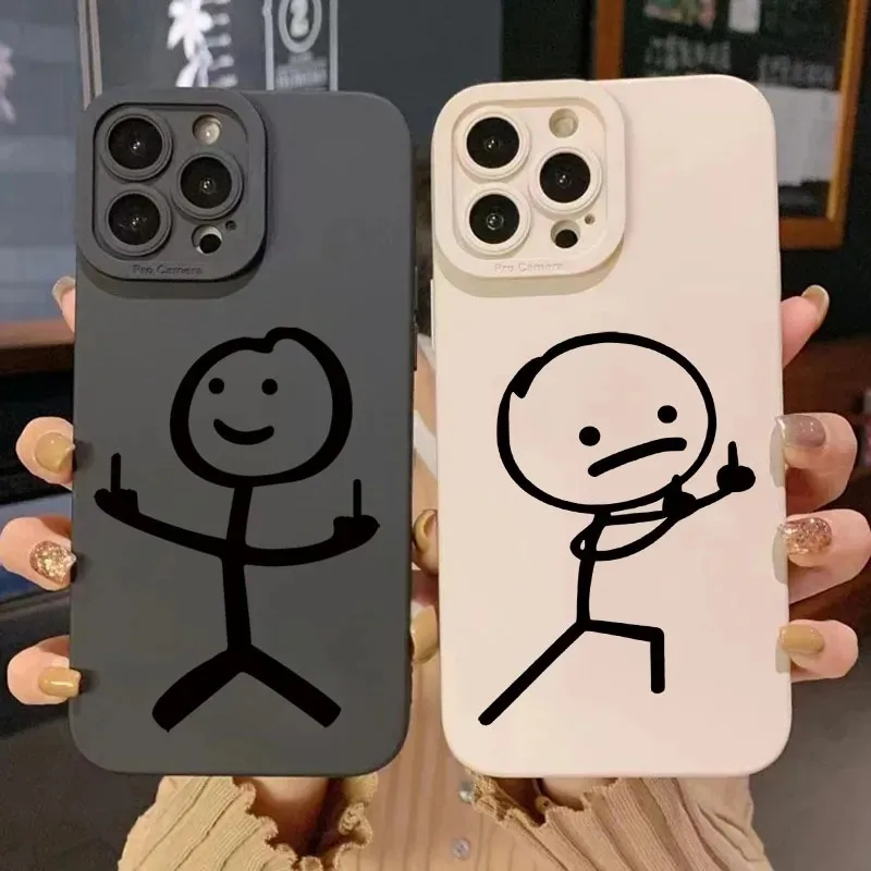 Apple Iphone 16 - Cute Cartoon Matchman Matte Silicone Phone