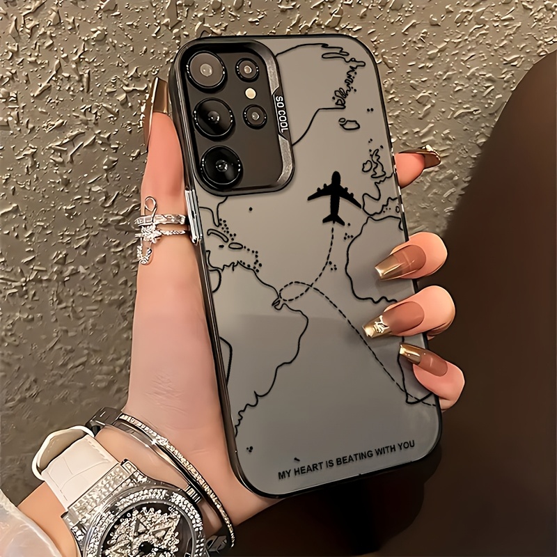 Samsung Galaxy A55 - Interesting Airplane Route Phone Case For