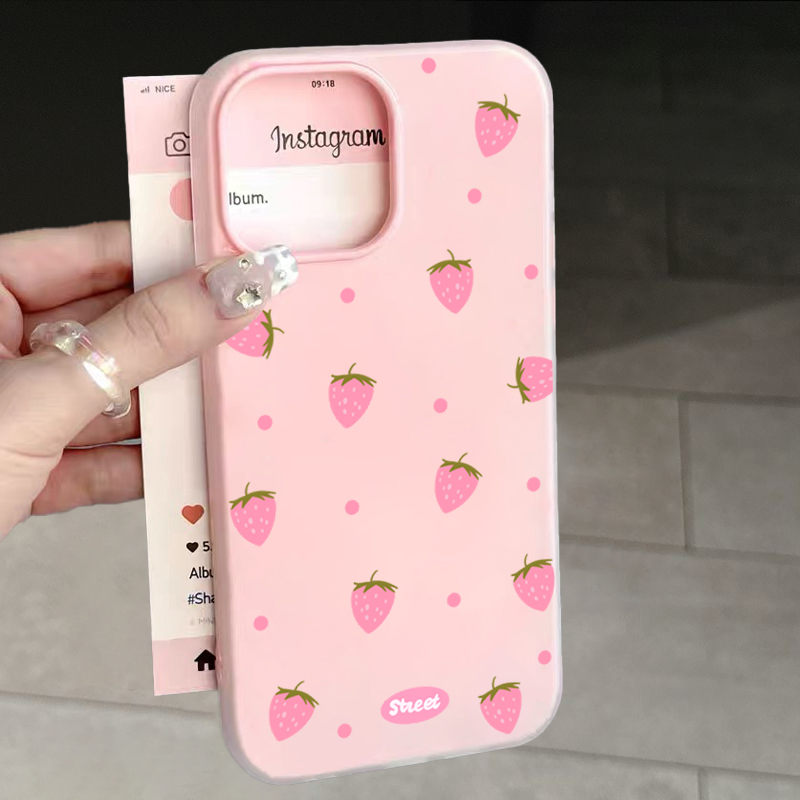 Sweet Pink Strawberry Pattern  - Samsung Galaxy A55 评论和价格