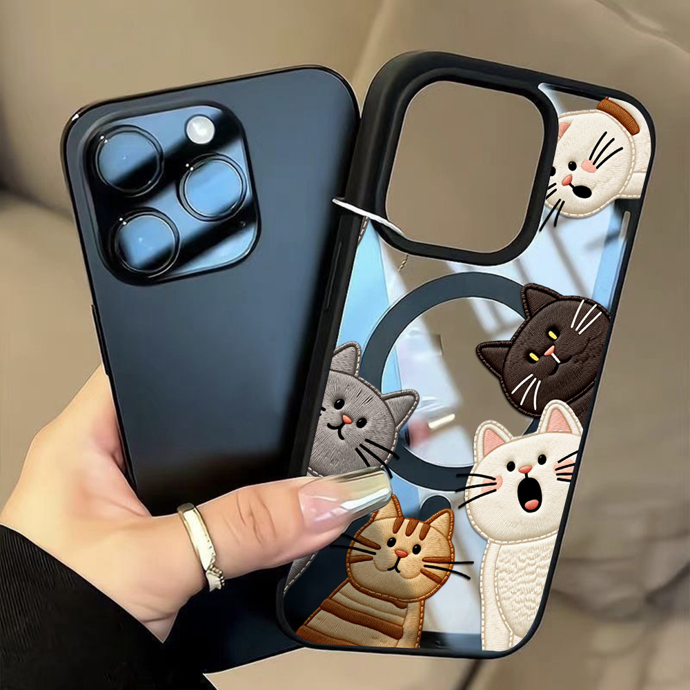 Cute Faux Embroidery Cat Phone - Apple Iphone 16 评论和价格